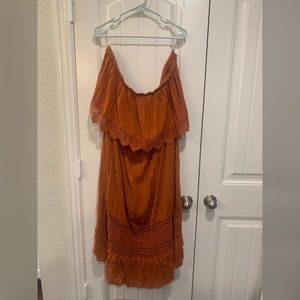 Burnt Orange Rue 21 Plus Maxi Dress